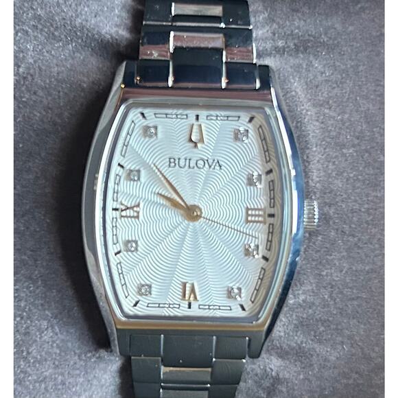 Bulova Diamond Women’s Accent Silver Stainless Steel Classic Watch main image 5